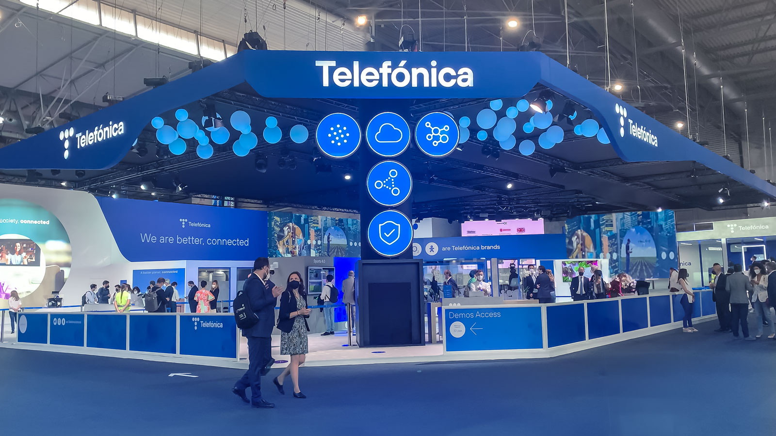 Stand físico de Telefónica en el MWC